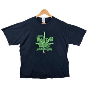 Vintage Chronic Wake And Bake Weed Shirt XL Y2K 420 Start Your Day Right Mary J